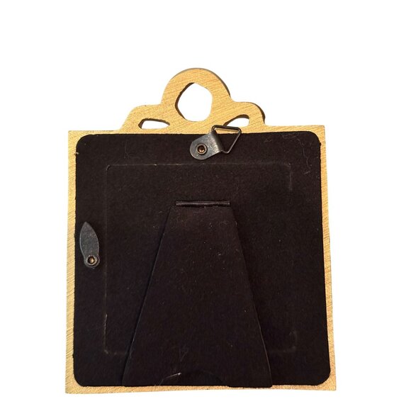 Mini Ornate Gold Picture Frame With Ribbon Design 2x2 Inch Slot - Picture 4 of 4